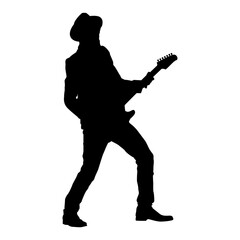 Silhouette Guitarist Man