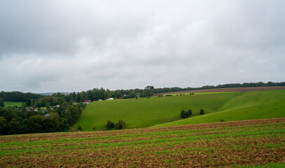 Rural landscape in the lower Ardennes near Hasti&egrave;re, Belgium
