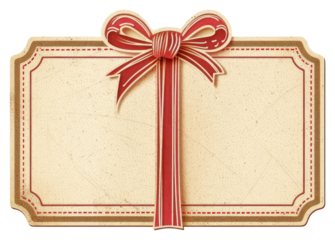 PNG A gift box shape ticket.