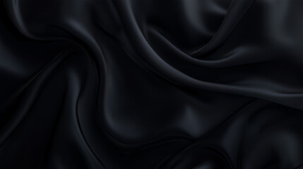 Fototapeta premium Close up texture of black fabric with natural creases