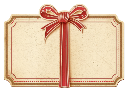PNG A gift box shape ticket.