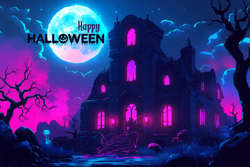 Editable file for a backdrop image with a Halloween theme 