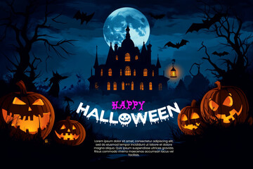 Editable file for a backdrop image with a Halloween theme 