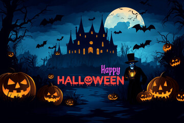 Editable file for a backdrop image with a Halloween theme 