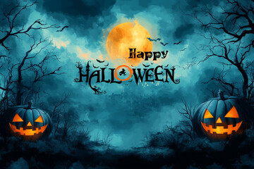 Editable file for a backdrop image with a Halloween theme 