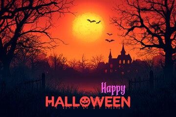 Editable file for a backdrop image with a Halloween theme 