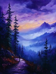 Serene Mountain Path at Twilight