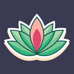 Minimal Lotus Flower Vector Illustration for Clean Modern Designs
