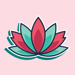 Minimal Lotus Flower Elegant Vector Illustration for Design and Art
