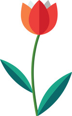 Minimal Tulip Elegant Vector Illustration for Modern Designs
