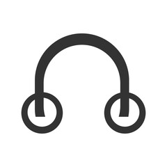 Minimalist Black Gymnastics Rings Icon on White Background. black outline of gymnastics rings in a minimalist style. Ideal for use in fitness, sports, and athletic design projects.