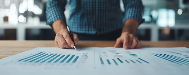 Architects using a blueprint and data charts to conduct an indepth analysis, refining the planning process for optimal outcomes