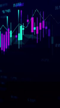 stock market up and down graph video. Profit and lose margin