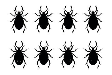 A set of Tick silhouette