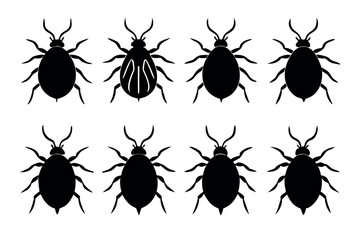 A set of Tick silhouette