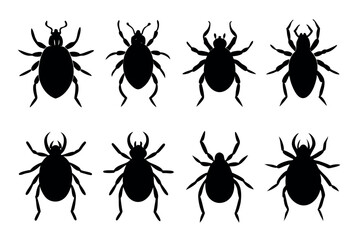 A set of Tick silhouette