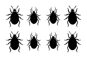 A set of Tick silhouette