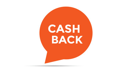Cash back button web banner templates. Vector Illustration 
