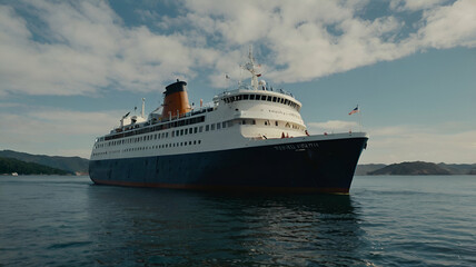 Ferry ship, goods transport of Sea
