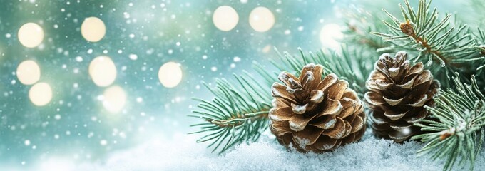 Pine Cones & Snow: A Winter Wonderland