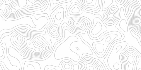 Topographic map background geographic line map with seamless ornament design. The black on white contours vector topography stylized height of the lines map.