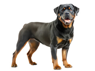 Obraz premium Big Rottwailer in studio, isolated on white background