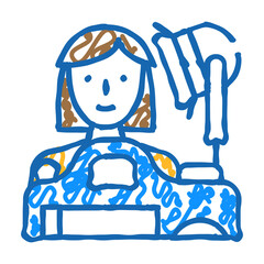 photographer woman job doodle icon sketch vector. photographer woman job sign. isolated symbol illustration