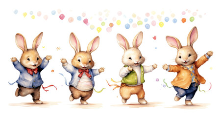 Fototapeta premium PNG Bunnys figurine representation celebration.