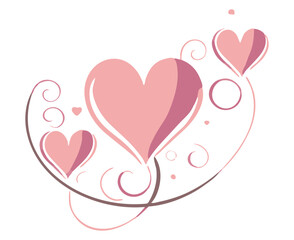 Serca dekoracja vintage