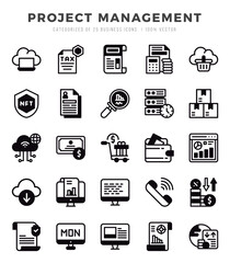 Project Management Icon Bundle 25 Icons for Websites and Apps