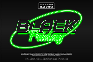 Editable text effect Black Friday 3d cartoon template style modren premium vector