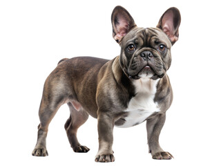 Fototapeta premium French bulldog isolated on a white background. Portrait of a dog.