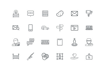 Set of icons for web, set of icons for web design, vector illustration