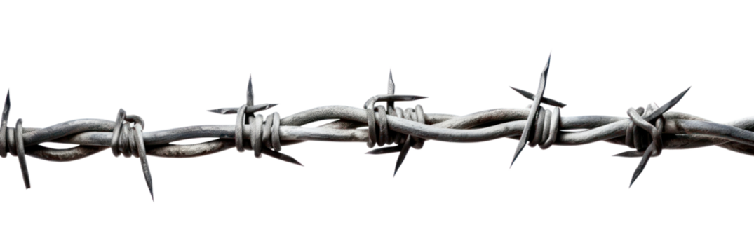 PNG Barbed wire white background forbidden weaponry.