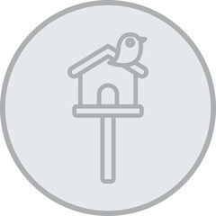 Bird House Vector Icon Design