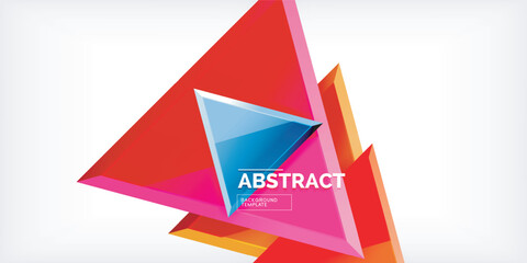 Triangle glass shapes geometric abstract background. Vector Illustration For Wallpaper, Banner, Background, Card, Book Illustration, landing page