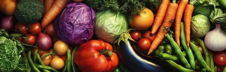Vibrant Assortment of Fresh Vegetables: A Feast for the Senses