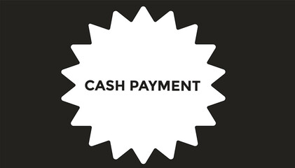 Cash payment button web banner templates. Vector Illustration 
