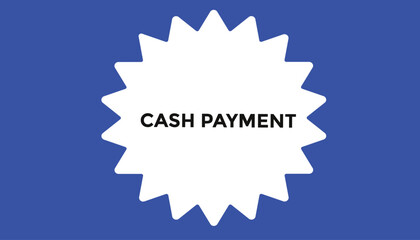 Cash payment button web banner templates. Vector Illustration 
