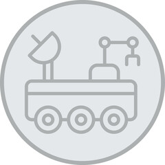 Moon Rover Vector Icon Design