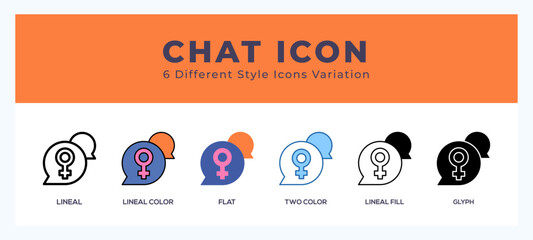 Chat icon vector illustration. trendy styles