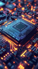 Obraz premium Close-Up View of a Circuit Board