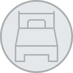 Single Bed Vector Icon Design