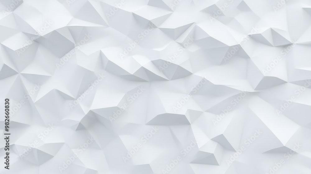 Poster abstract white polygonal surface, illustration with geometric shapes, creating modern minimalistic t