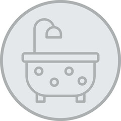 Bathtub Vector Icon Design