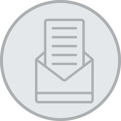 Open Envelope Vector Icon Design