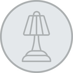Table Lamp Vector Icon Design