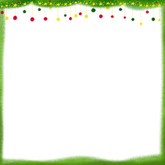 frame with Christmas decoration 