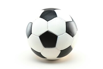 Fototapeta premium A high-contrast image of a soccer ball on a white surface