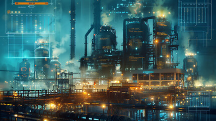 Fototapeta premium steampunk city